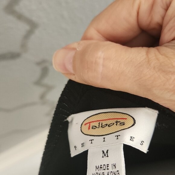 Talbots Black Short Sleeve Top MP - Picture 2 of 7